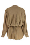 keren blazer in satin technical fabric