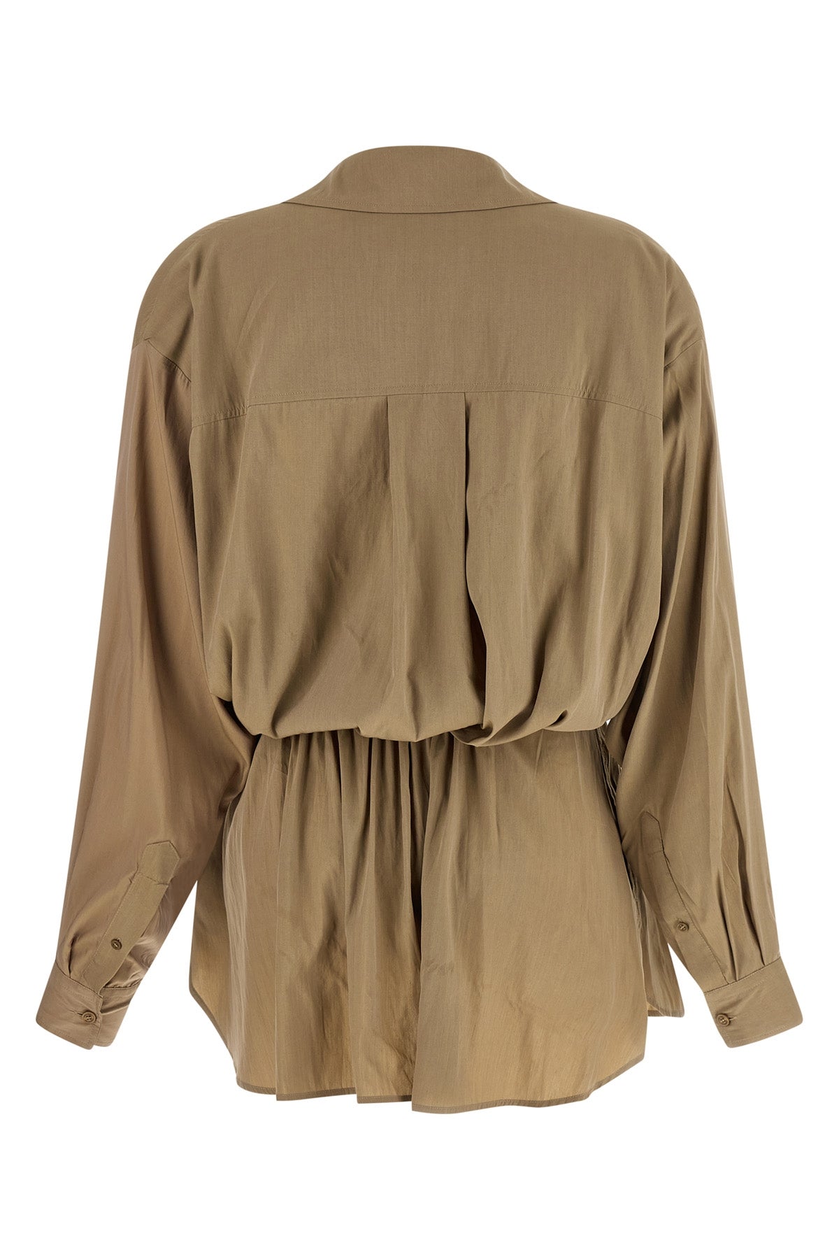 keren blazer in satin technical fabric