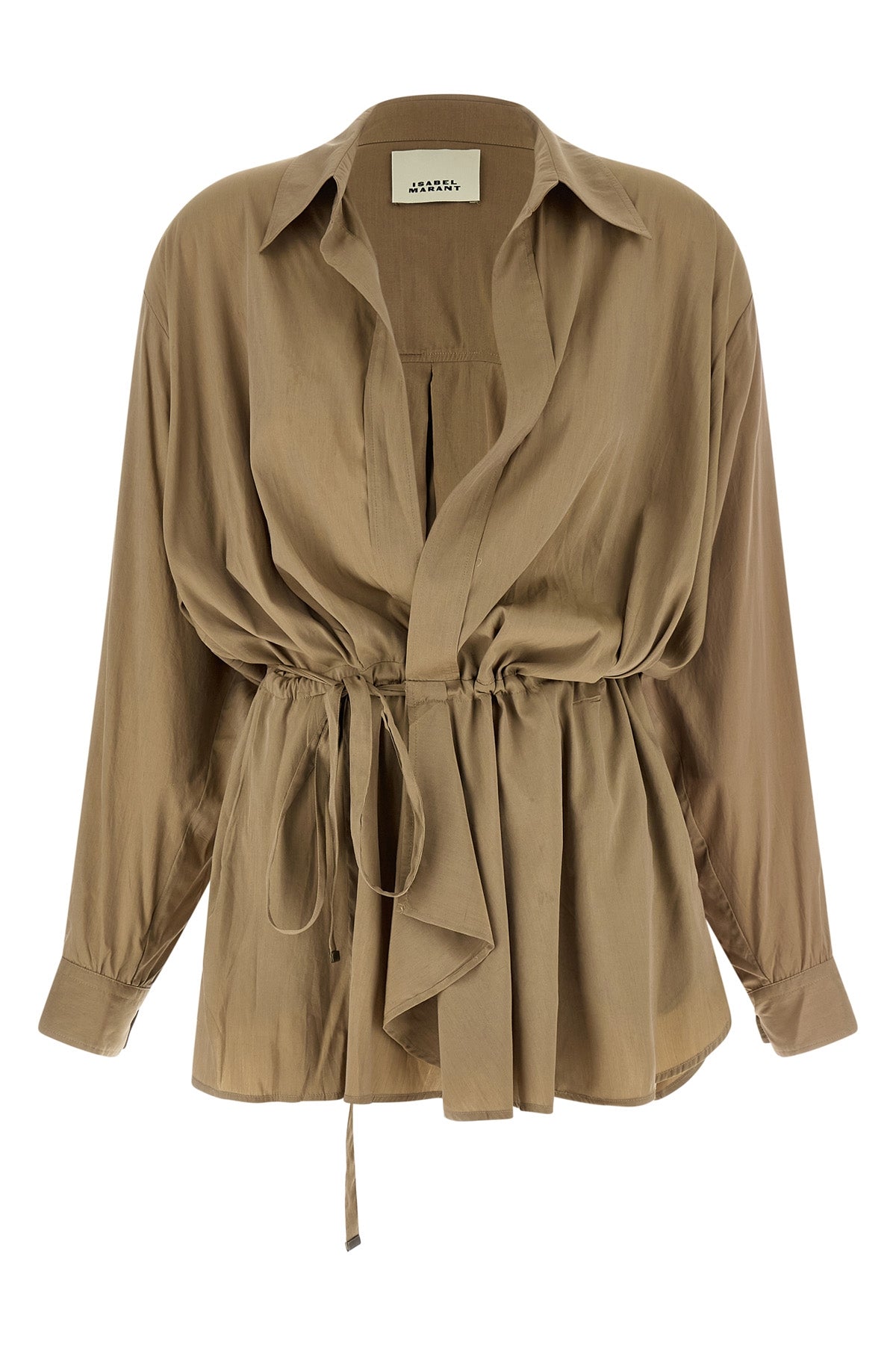 keren blazer in satin technical fabric