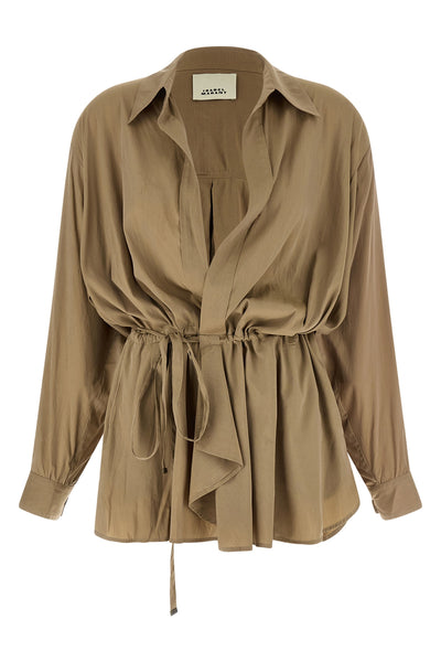 keren blazer in satin technical fabric