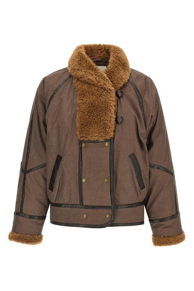 the marant étoile olinka parka redefines the volumes of the outerwear through