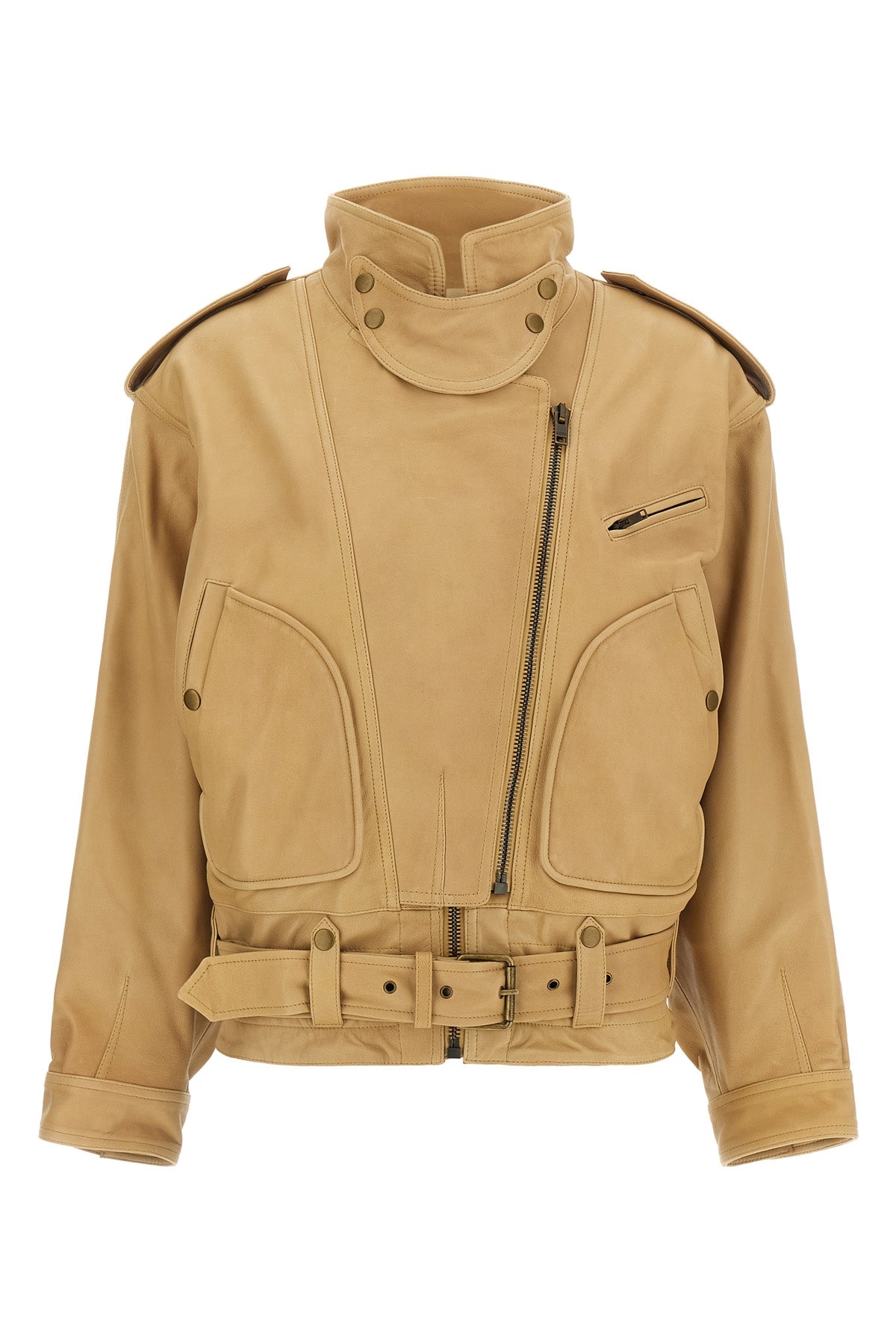 the isabel marant farza leather jacket redefines the classic biker silhouette th