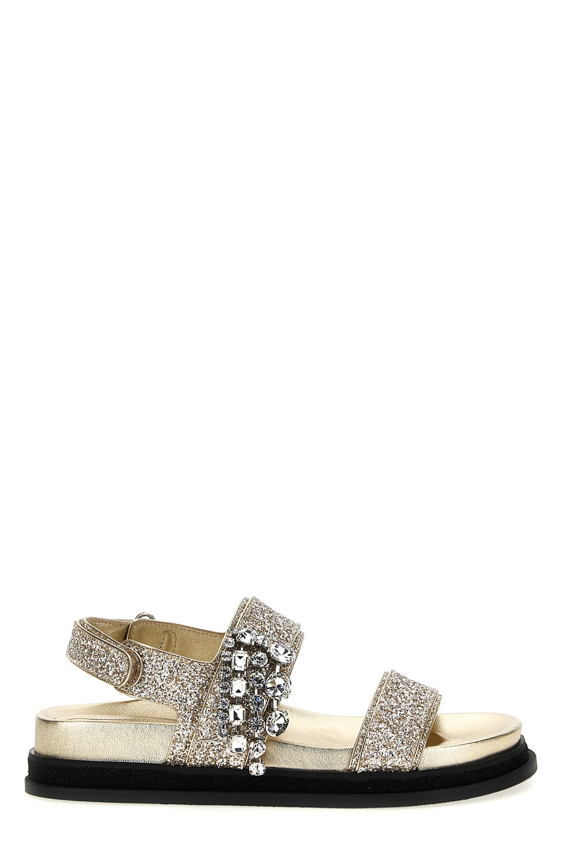 JIMMY CHOO 35 verity leather sandals covered