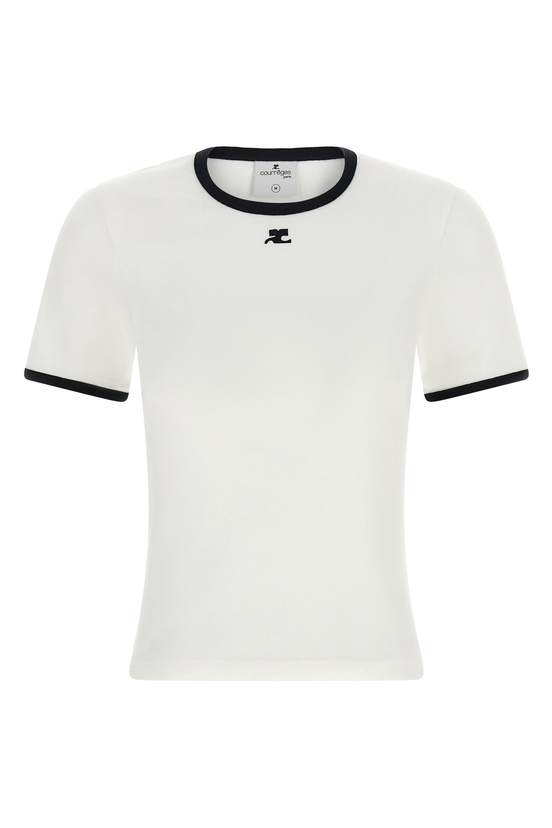 COURRÈGES L the signature contrast courrèges t-shirt redefines the codes of everyday dress