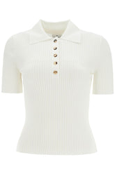 short-sleeved ribbed polo