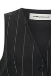federica bonifaci cropped vest redefines the codes of tailoring through a rigoro