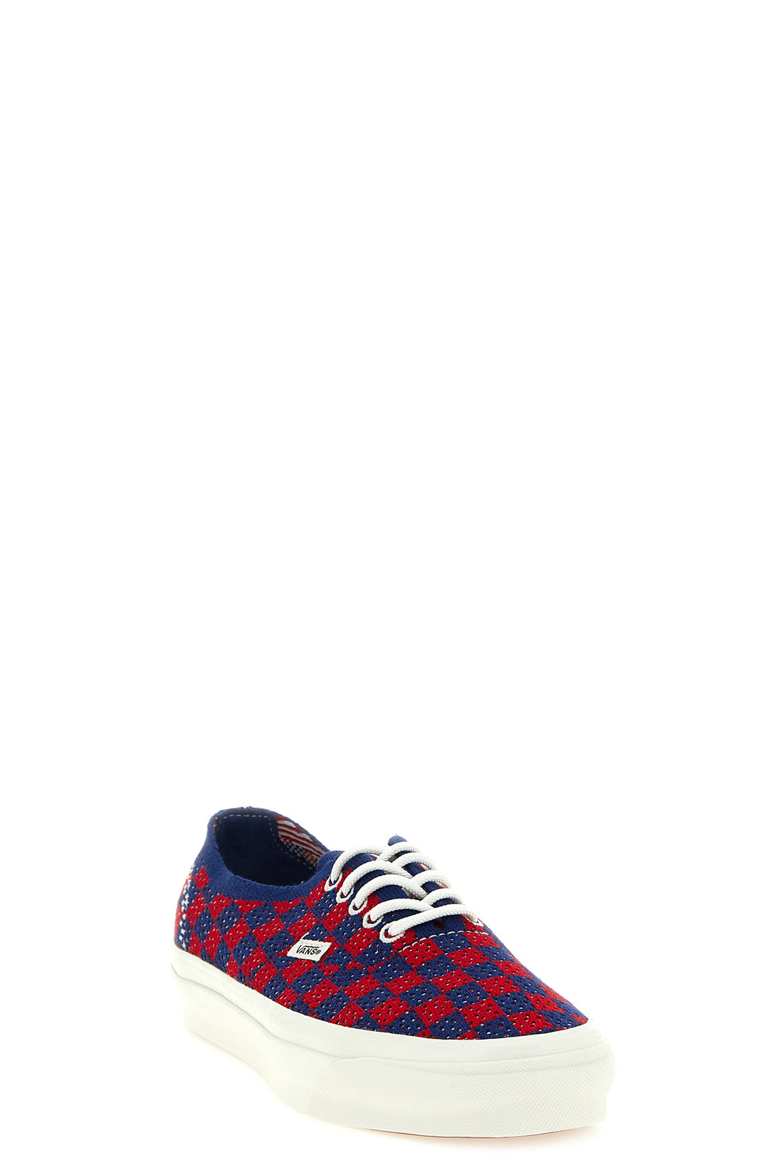 VANS 6 authentic premium checkerboard sneakers in perforated canvas