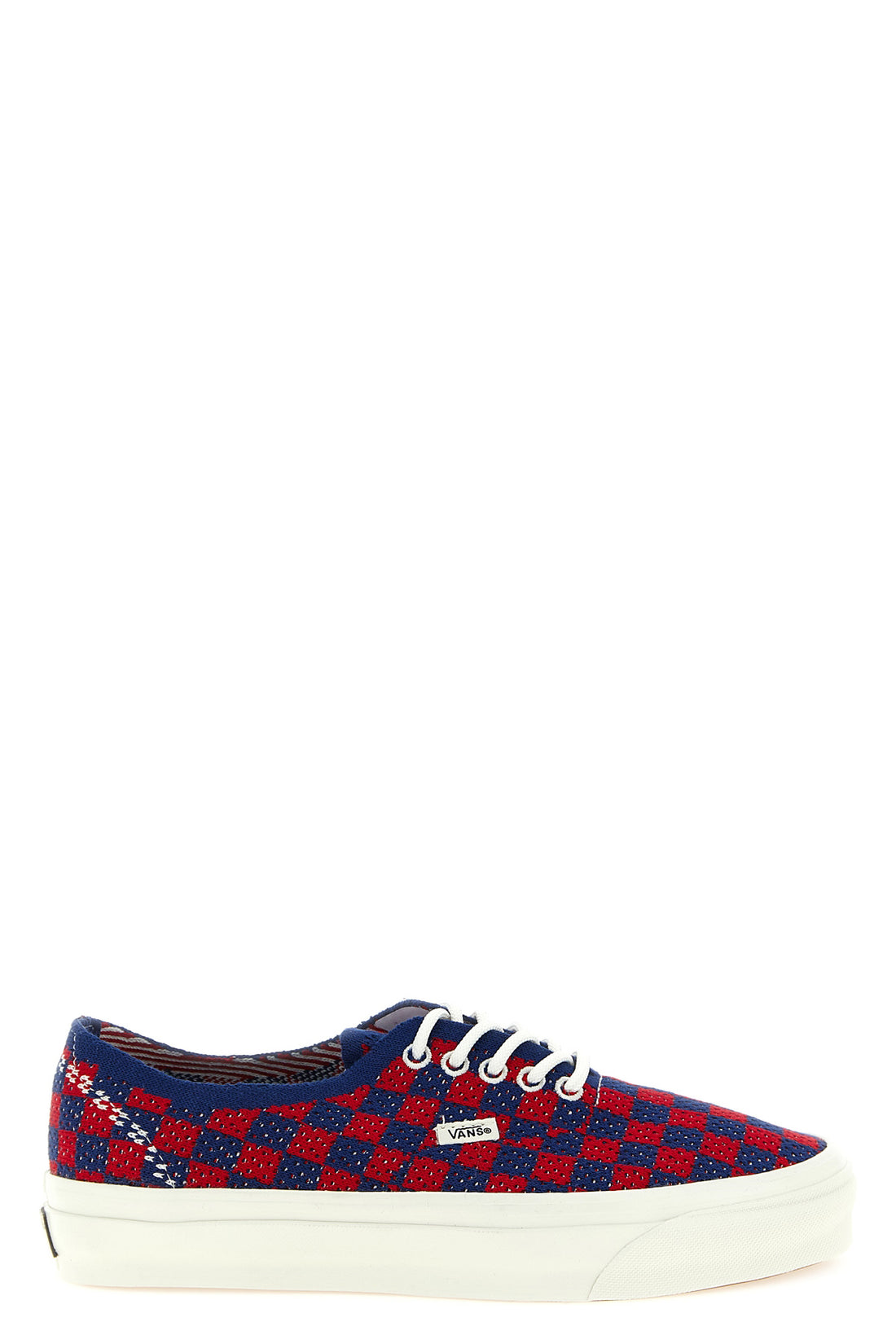 VANS 6 authentic premium checkerboard sneakers in perforated canvas
