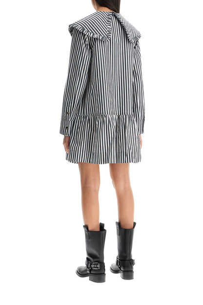 big collar mini shirt dress