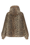 leopard print nylon animal print nylon windbreaker jacket