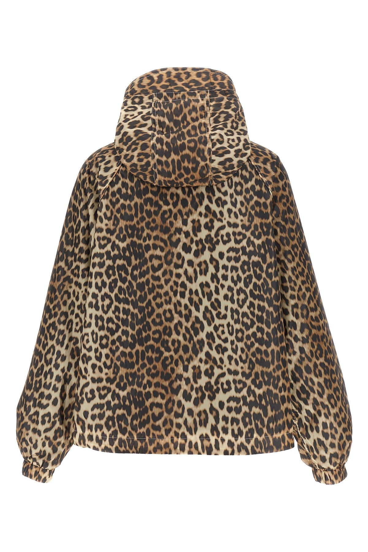 leopard print nylon animal print nylon windbreaker jacket