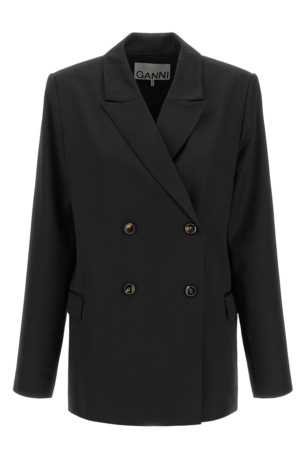 the ganni blazer redefines the codes of contemporary tailoring through a structu