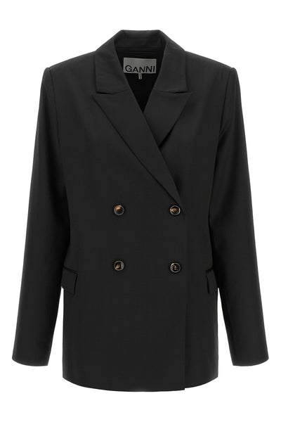 the ganni blazer redefines the codes of contemporary tailoring through a structu