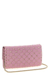 rockstud spike crossbody bag in quilted moiré fabric