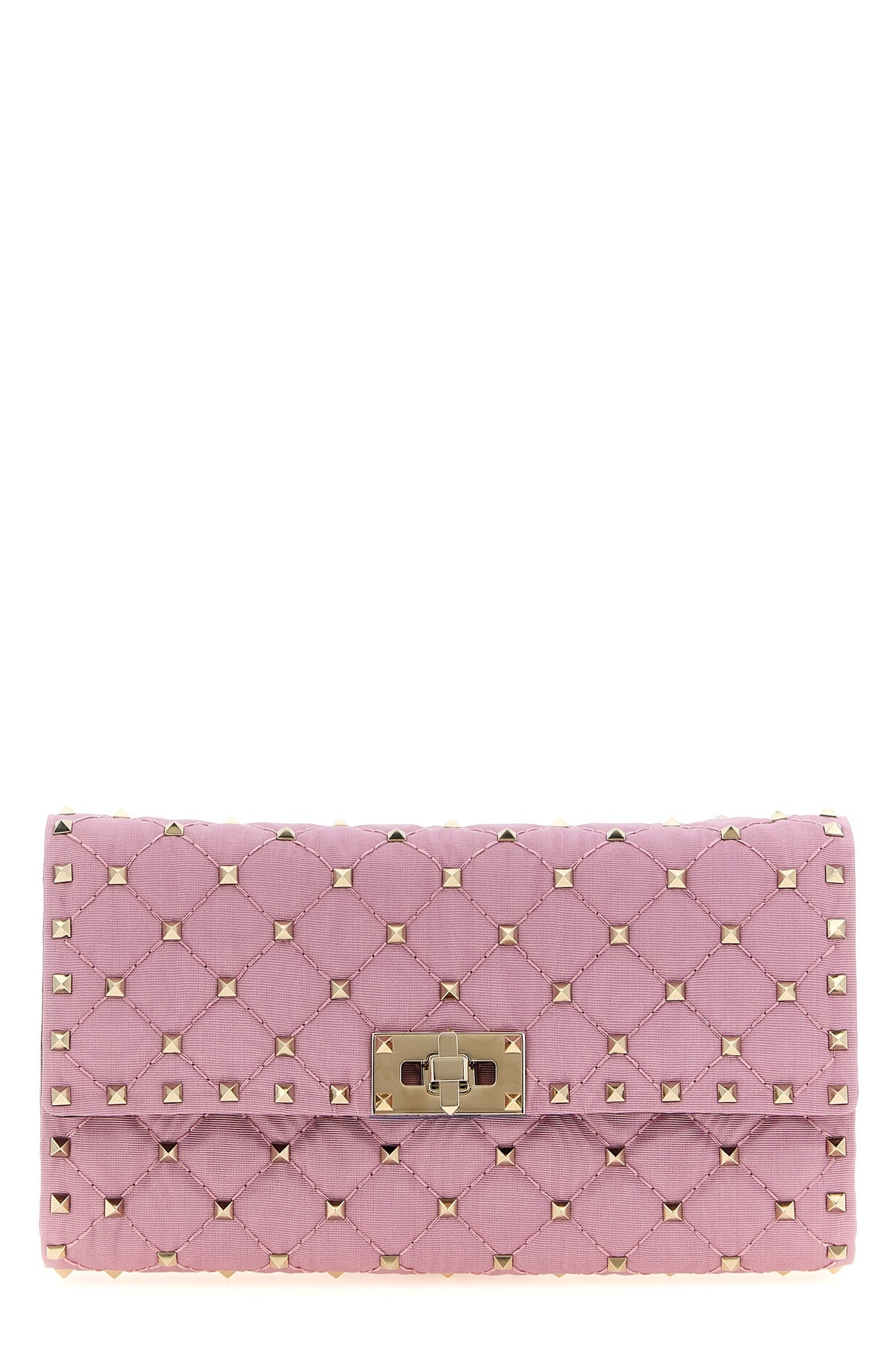 rockstud spike crossbody bag in quilted moiré fabric