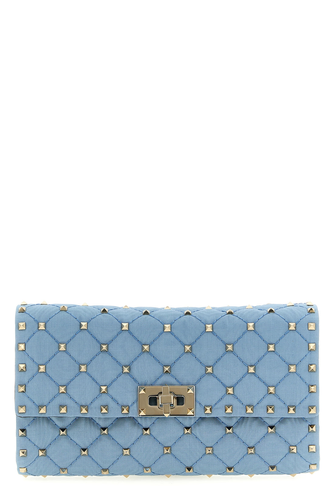 VALENTINO GARAVANI OS rockstud spike crossbody bag in quilted moiré fabric