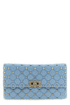 rockstud spike crossbody bag in quilted moiré fabric