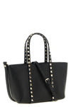 rockstud mini hammered leather shopping bag
