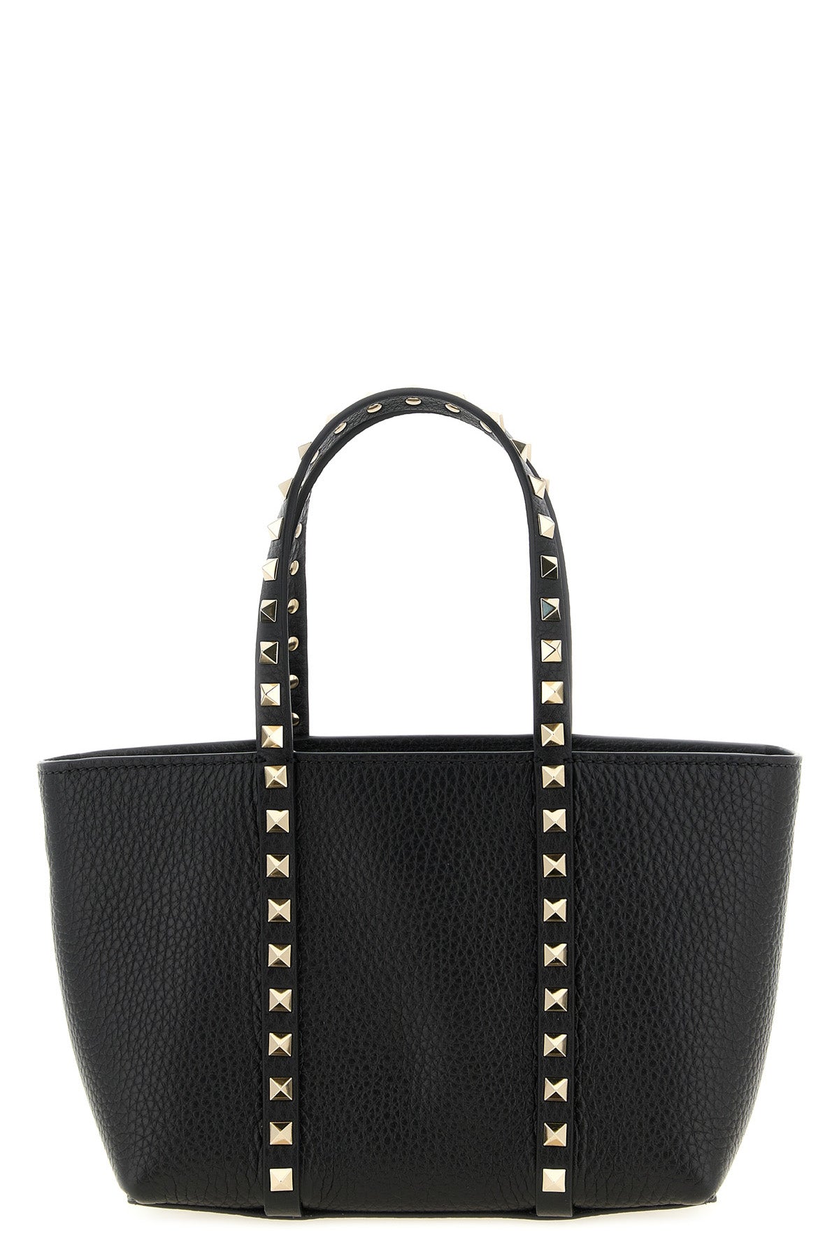 rockstud mini hammered leather shopping bag