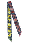 apres lhiver-poppies print silk double-face bandeau