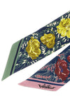 apres lhiver-poppies print silk double-face bandeau