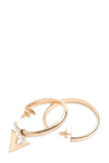 open hoop earrings in gold metal