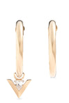 open hoop earrings in gold metal