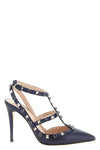 rockstud pumps in laminated nappa leather
