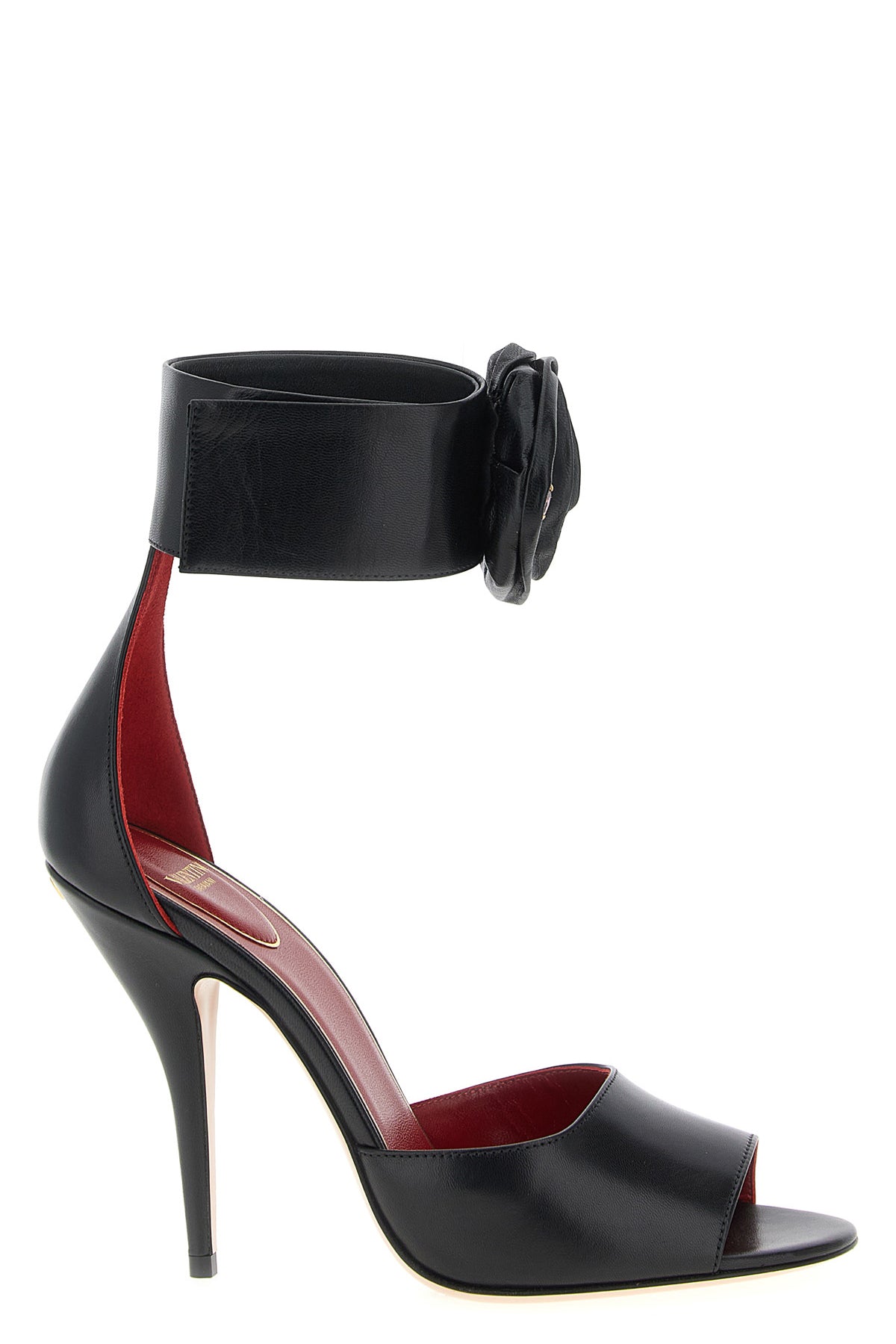 drip rose kid leather sandals