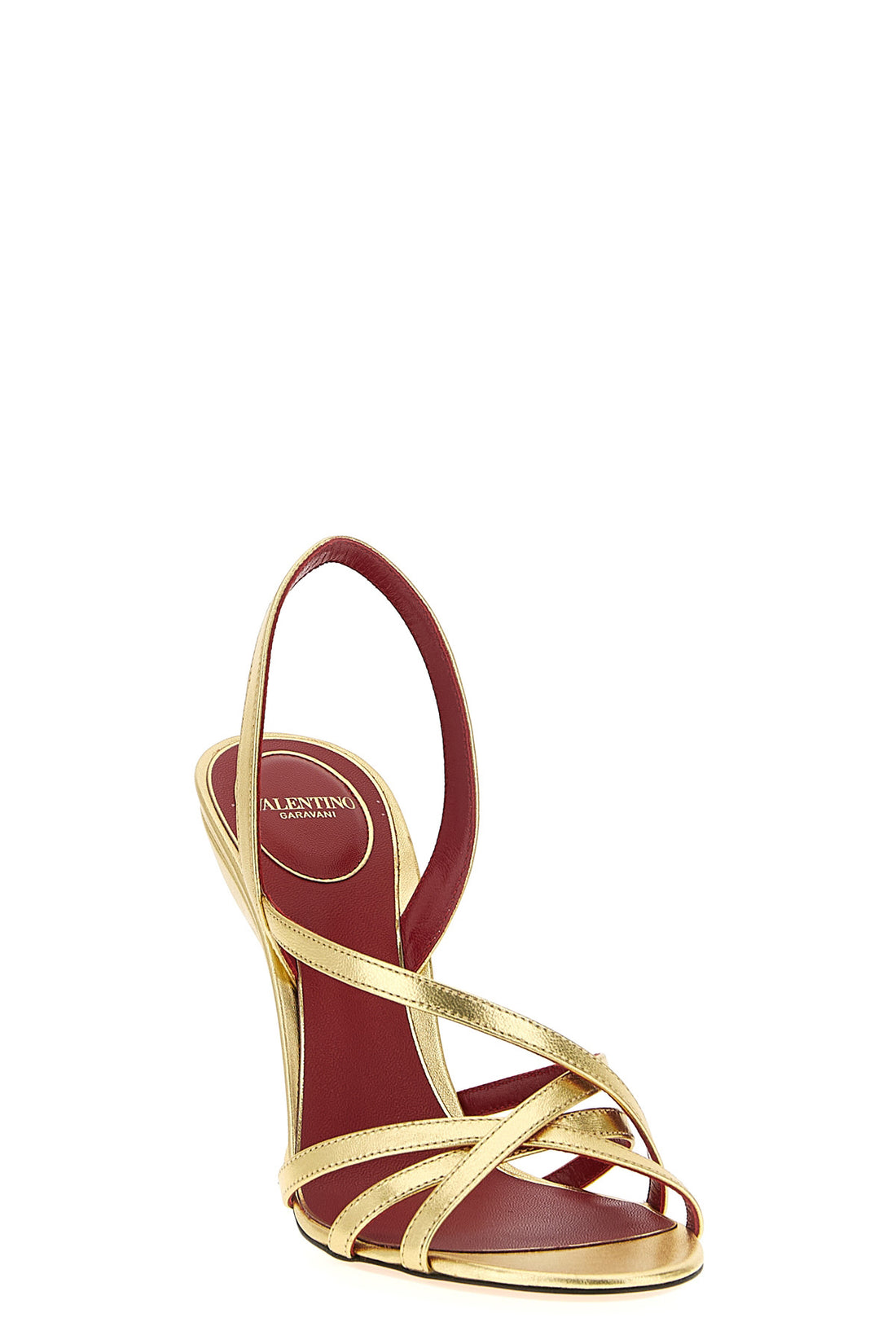 VALENTINO GARAVANI 36 fetishique laminated nappa sandals