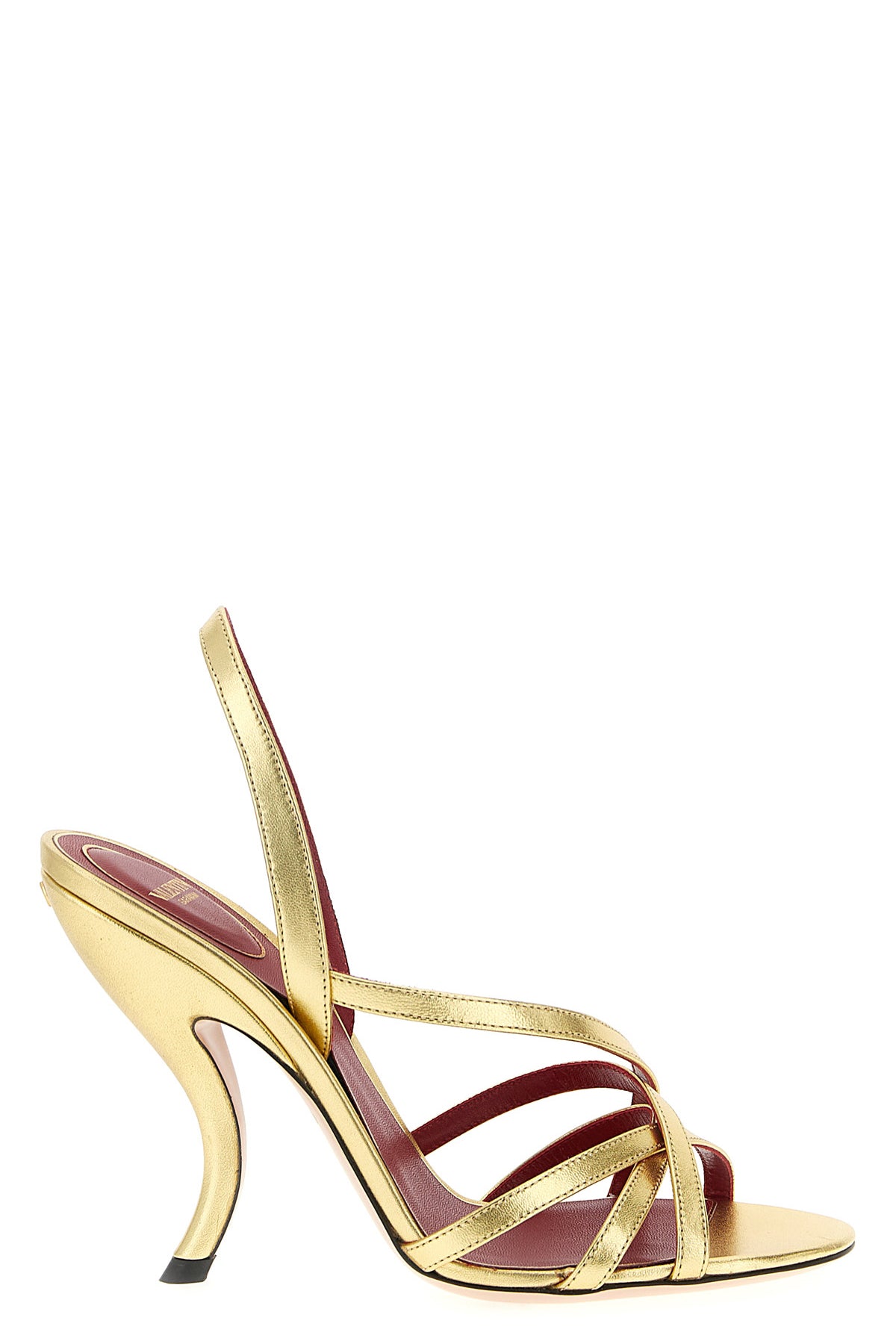 fetishique laminated nappa sandals