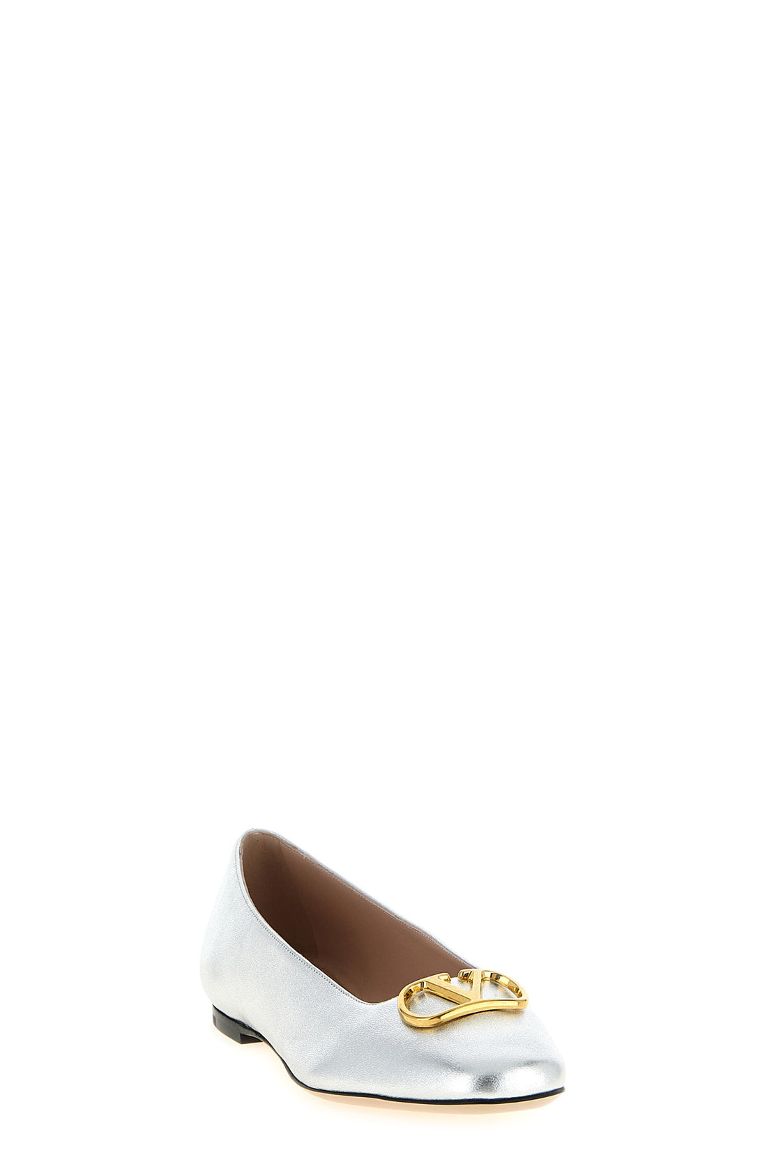 VALENTINO GARAVANI 36 laminated leather ballet flats