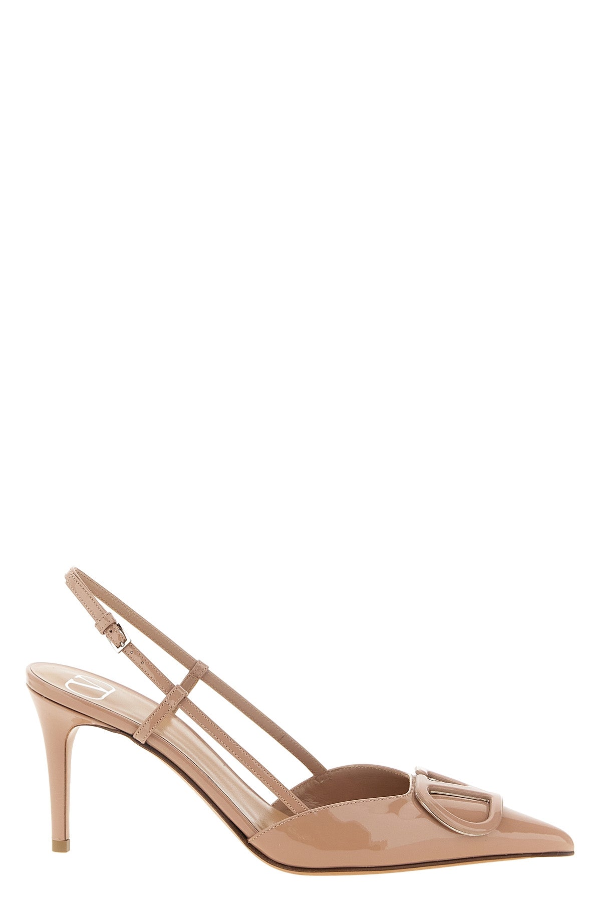 valentino garavani slingback pumps define a tapered silhouette in fine calf leat