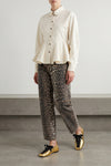 peplum slightly stretch cotton shirt