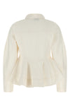 peplum slightly stretch cotton shirt