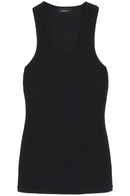 ribbed sleeveless top with