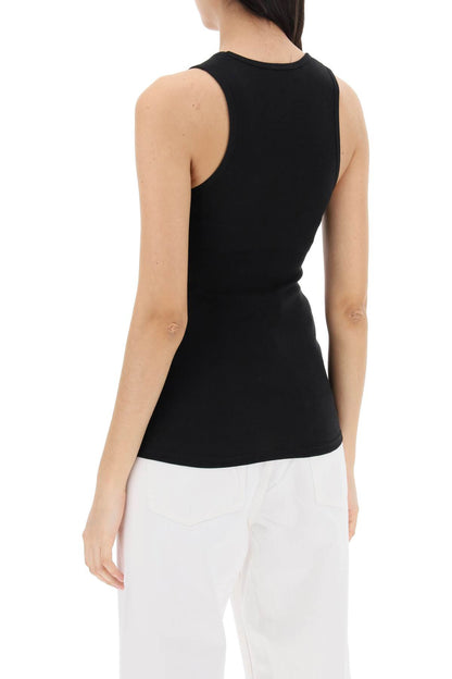 ribbed sleeveless top with