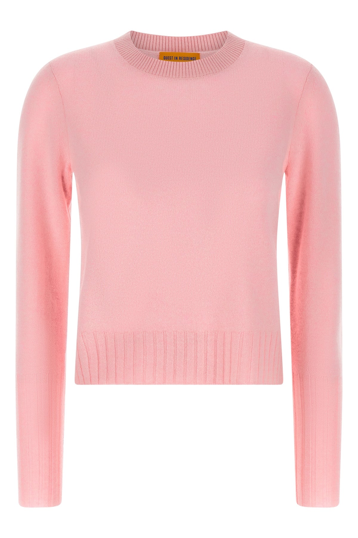 shrunken crew cashmere sweater
