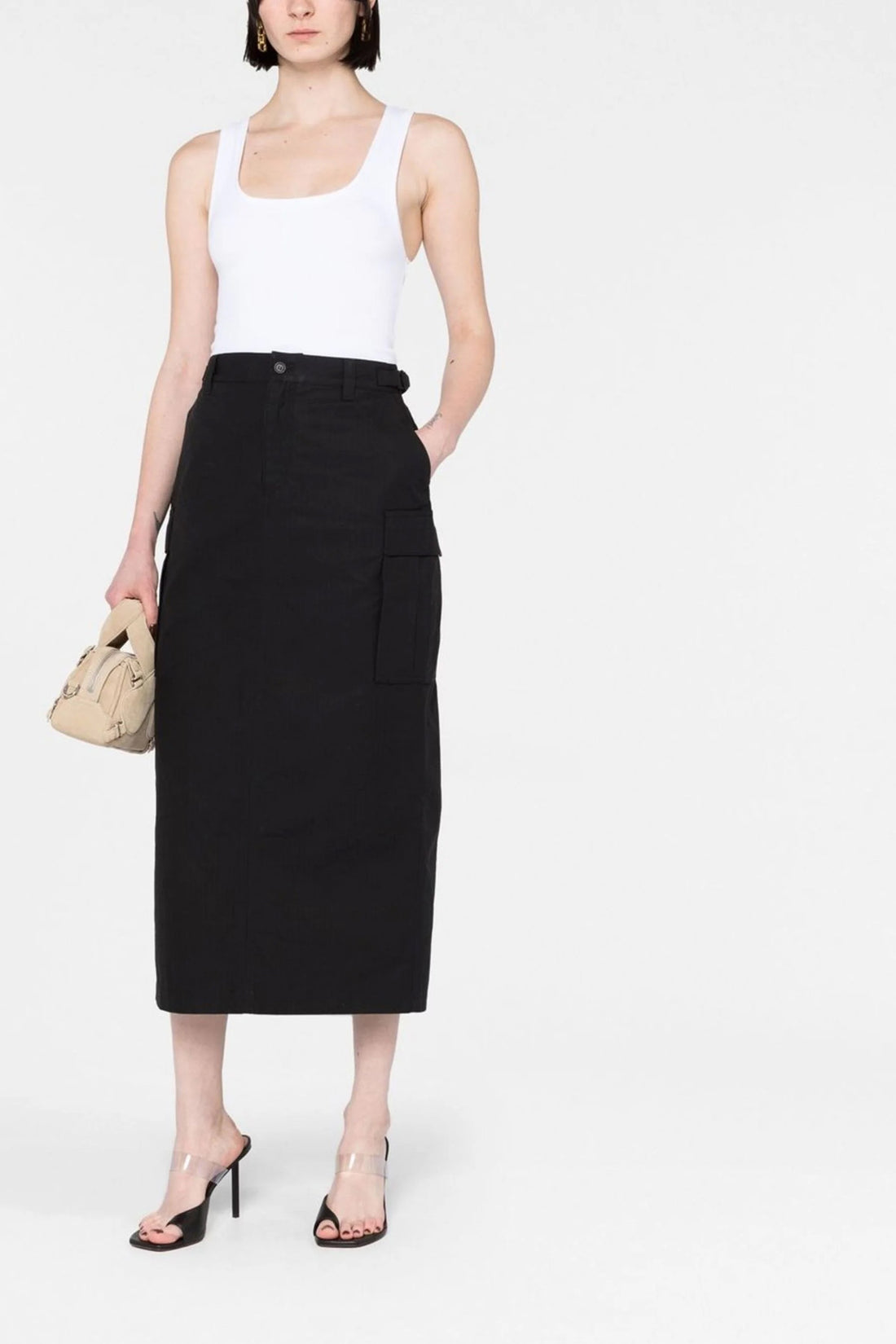 WARDROBE NYC M cargo cotton midi skirt