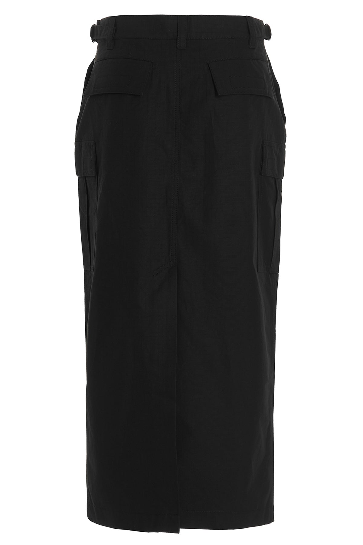 cargo cotton midi skirt