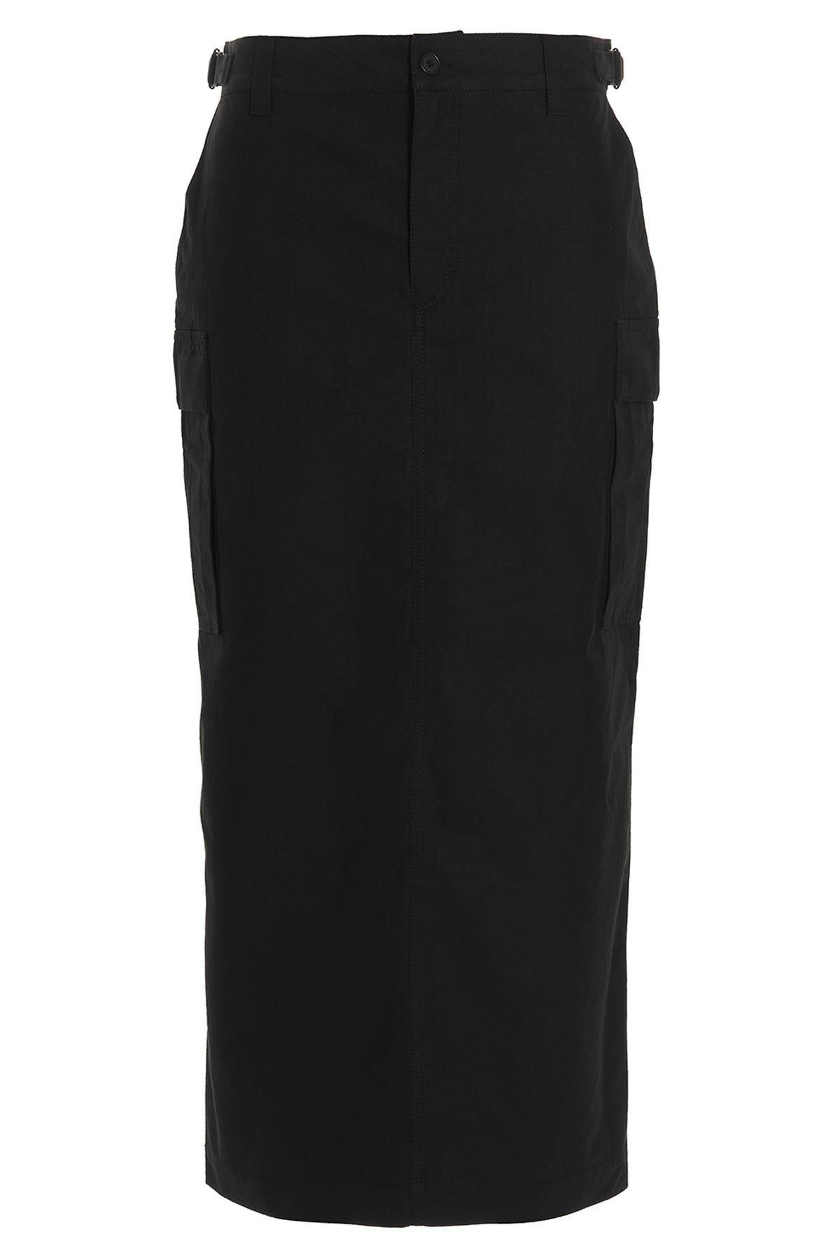cargo cotton midi skirt