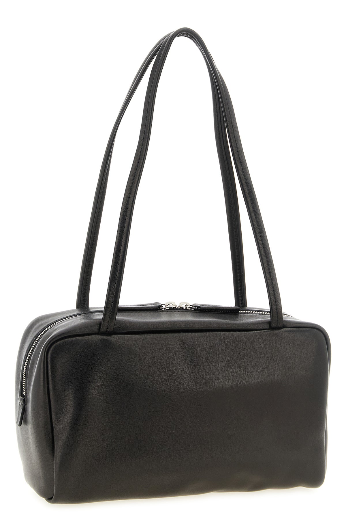 astra bowling shoulder bag in shiny nappa leather