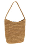 the row alma shoulder bag is handcrafted in woven raffia