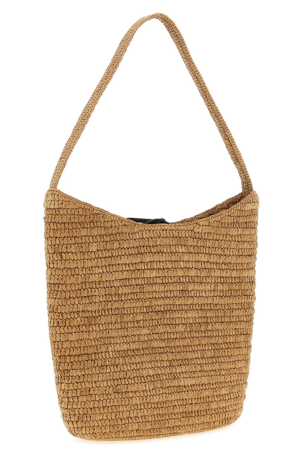 the row alma shoulder bag is handcrafted in woven raffia