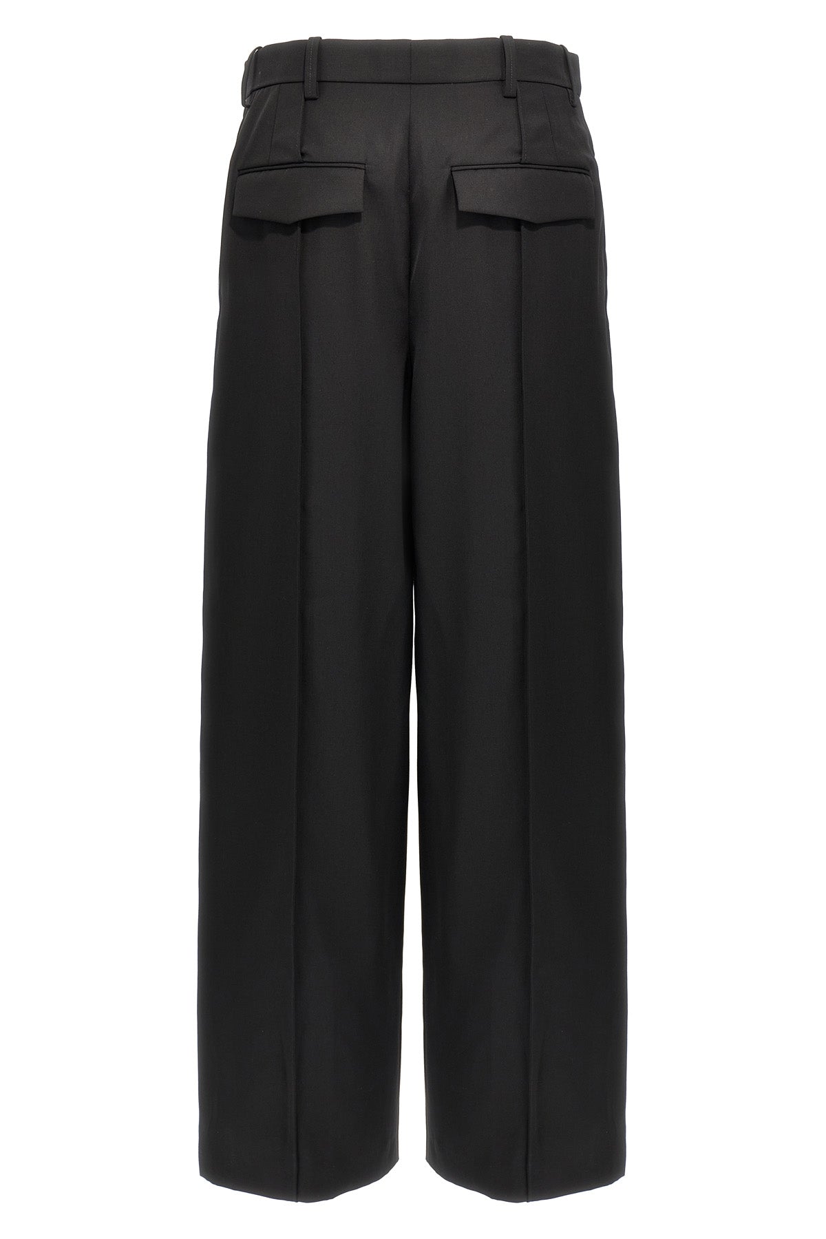 high-waisted rhw wool pants