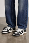 the off-white out of office sneakers feature a structured low-top silhouette