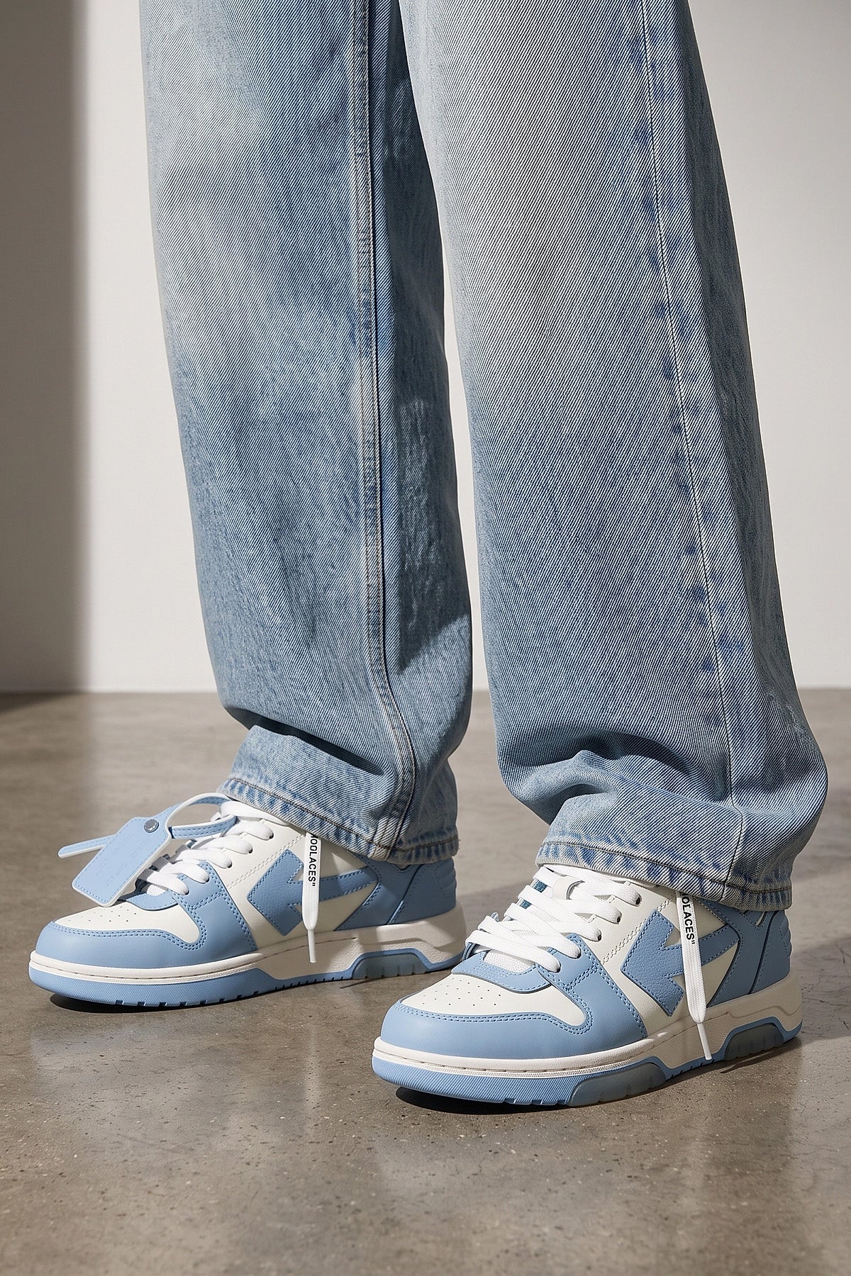 the off-white out of office sneaker in fine calf leather redefines the codes o