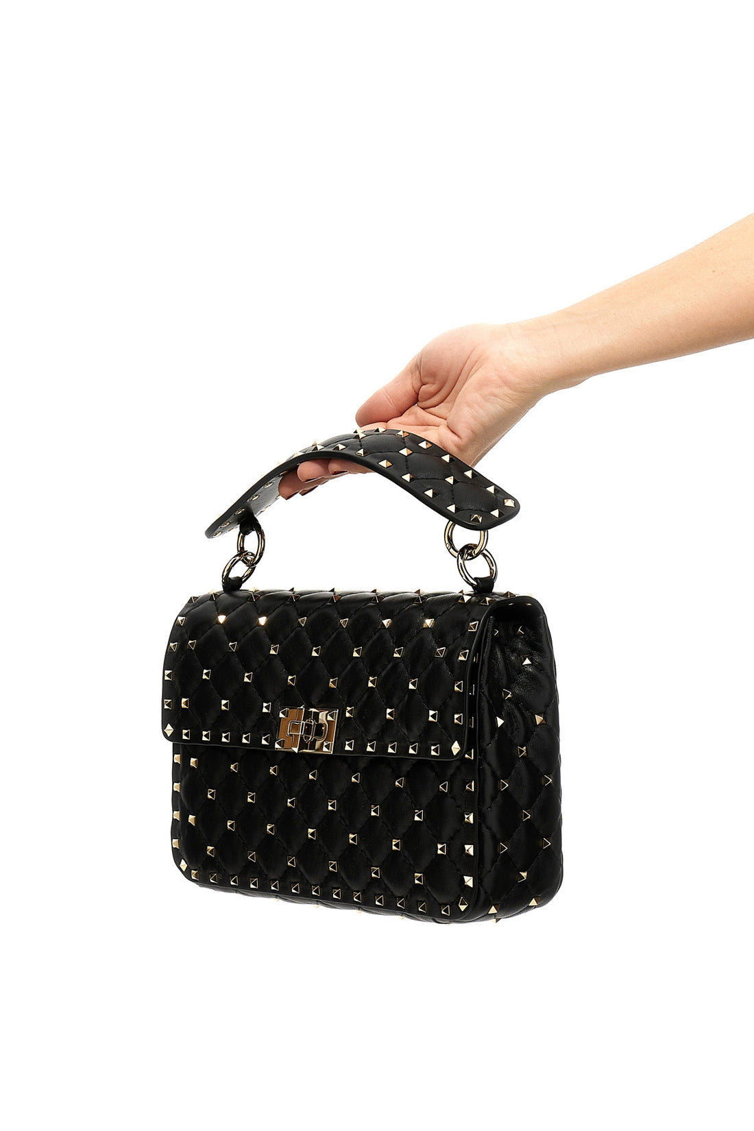 VALENTINO GARAVANI OS rockstud spike nappa shoulder bag