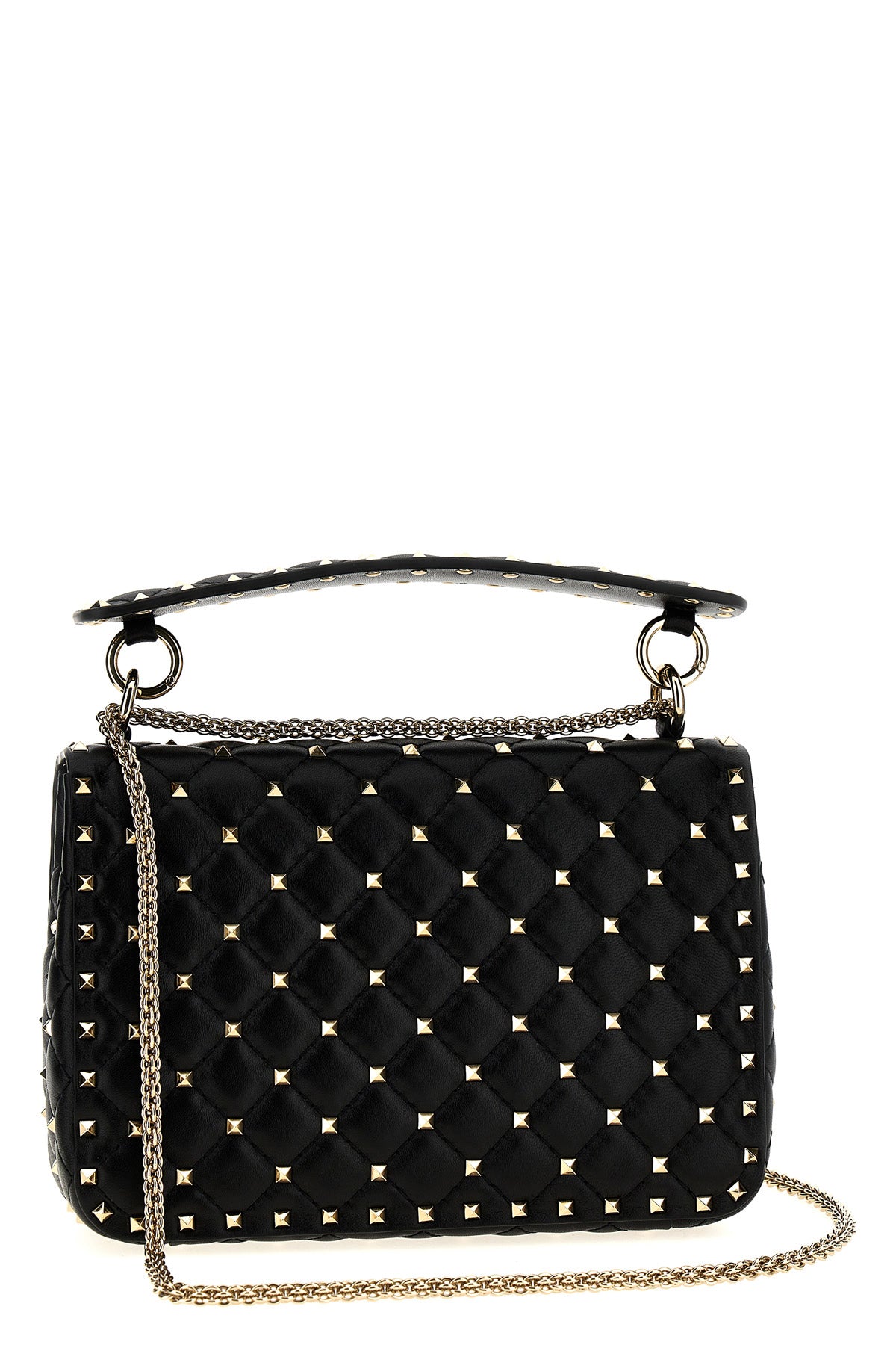 rockstud spike nappa shoulder bag