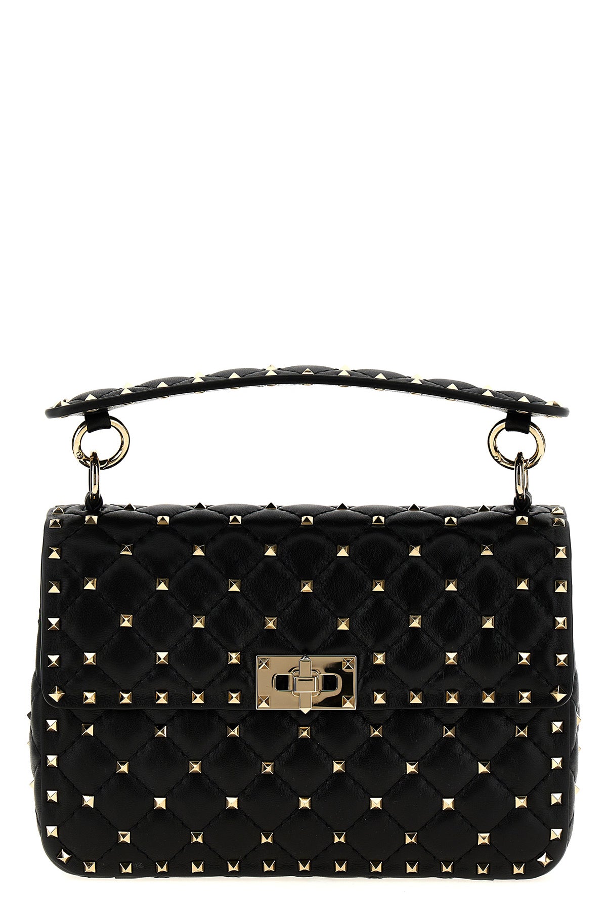 rockstud spike nappa shoulder bag